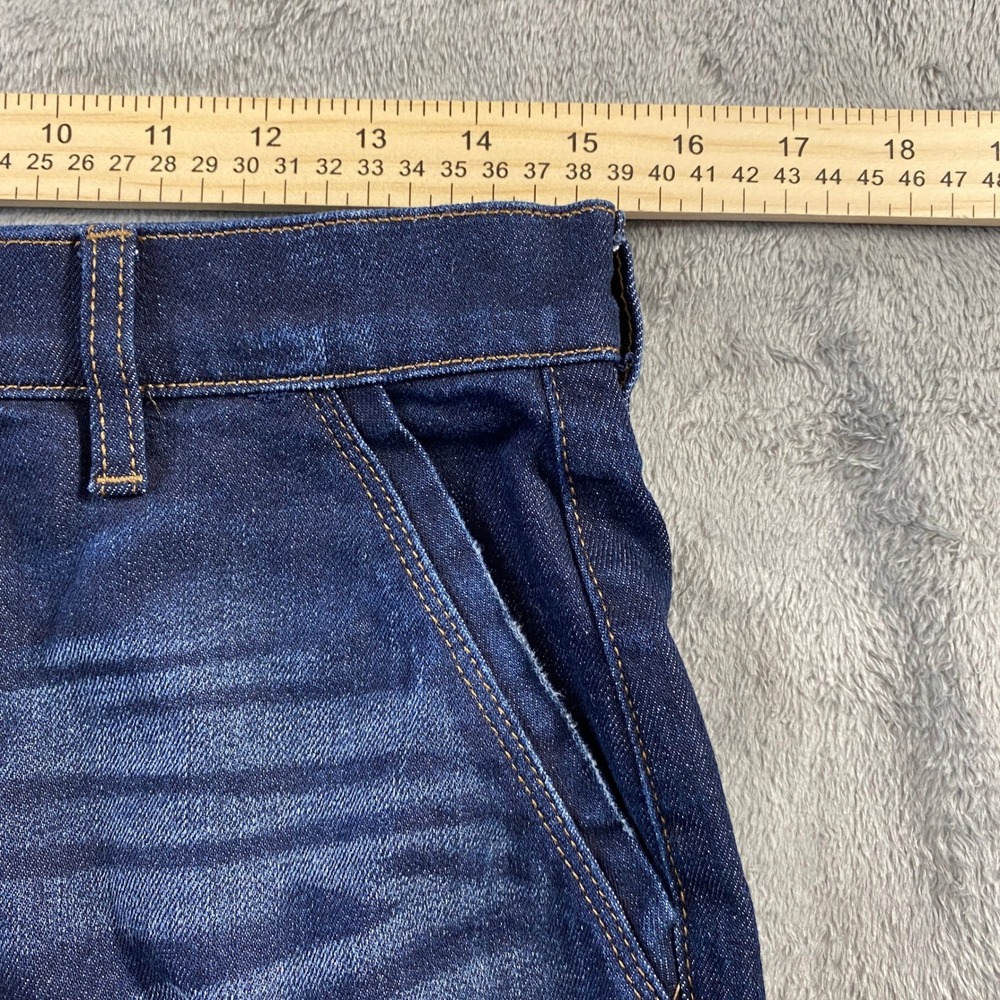 Evereve The Ever Trouser Jeans Womens 29 Blue Dark Wash High Rise Wide Leg EUC - Picture 4 of 15